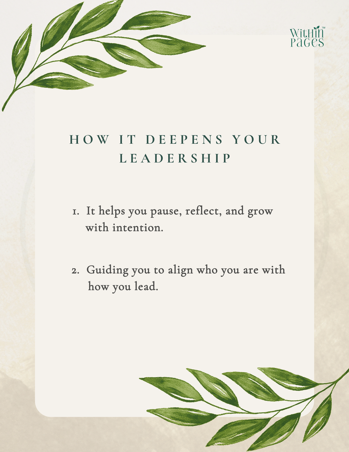 Step In: A Journal for the Leader you are Becoming