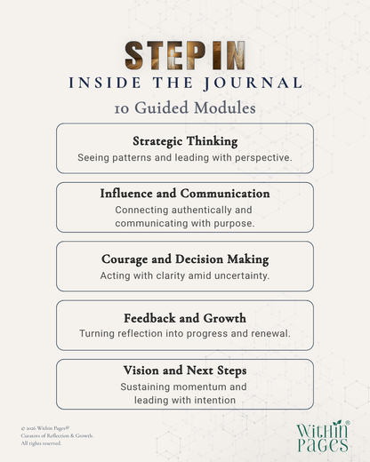 Step In: A Journal for the Leader you are Becoming