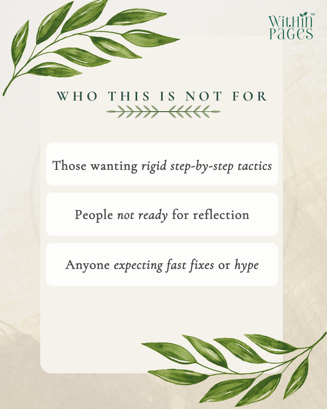 Within Pages Leadership Series